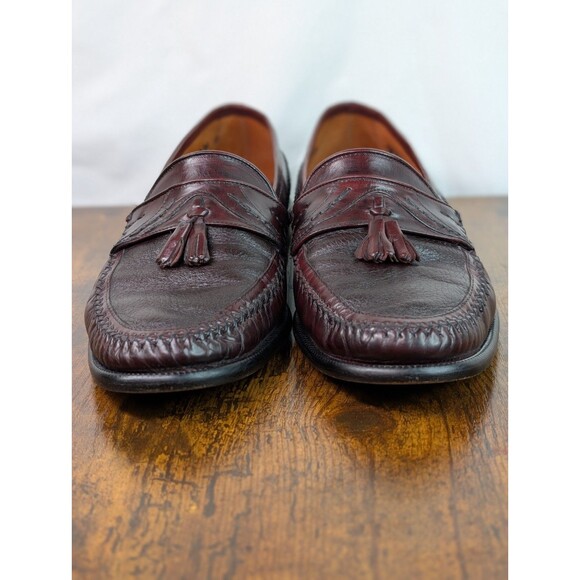Vito Rufolo Brown Men\'s Tassel Leather Loafers Size 11 M Italian Weaved Leather main image 6